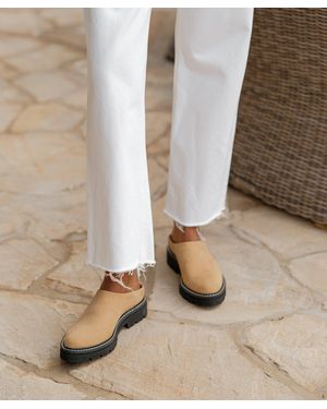 Jenni Kayne Oiled Leather Lug Sole Mule - Natural