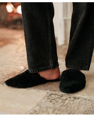 Jenni Kayne Shearling Mule - Black