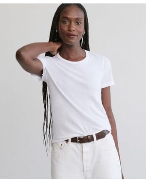 Jenni Kayne Cotton Slim T-Shirt - White