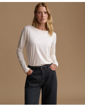 Jenni Kayne Long-Sleeve Clean Classic T-Shirt - Natural