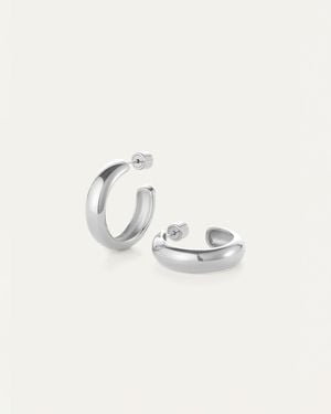 Jenny Bird Staple Hoop Earrings - Medium - Natural