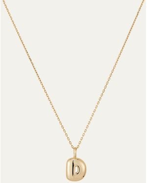 Jenny Bird 14k Gold Bubble Letter Necklace - D - Natural