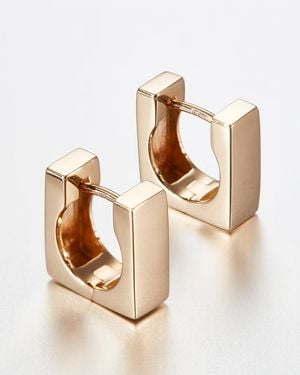 Jenny Bird 14k Gold Square Huggie Earrings - Natural