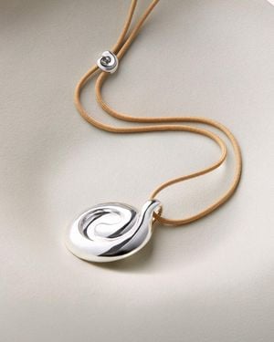Jenny Bird Nico Mirror Pendant Rope Necklace - Natural
