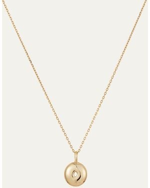 Jenny Bird 14k Gold Bubble Letter Necklace - O - White