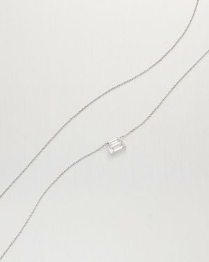 Jenny Bird 14k Stacked Baguette Diamond Necklace - Natural