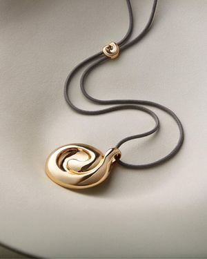 Jenny Bird Nico Mirror Pendant Rope Necklace - Grey