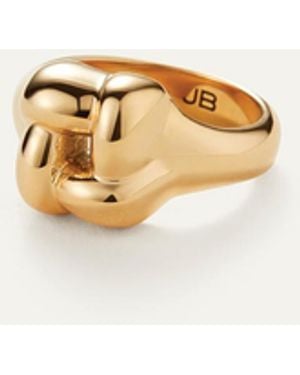 Jenny Bird Woven Square Signet Ring - White