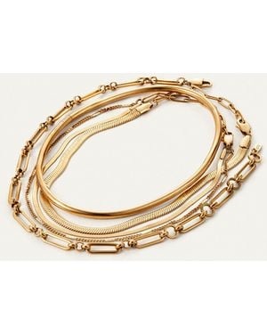 Jenny Bird Statement Anklet Stack - Metallic