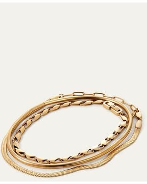 Jenny Bird Modern Anklet Stack - Metallic