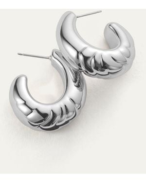 Jenny Bird Slim Nelle Hoop Earrings - White