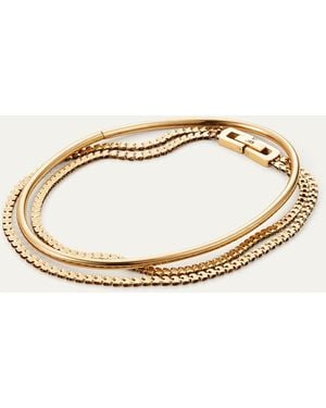 Jenny Bird Textured Anklet Stack - Metallic