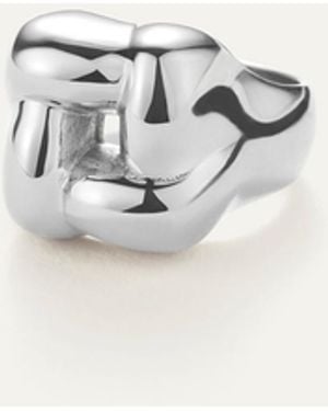 Jenny Bird Woven Square Ring - White