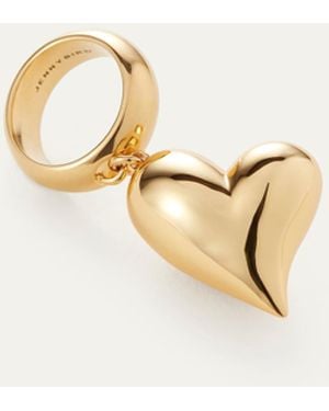 Jenny Bird Art Heart Ring - White