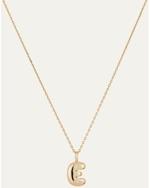 Jenny Bird 14k Gold Bubble Letter Necklace - E - Natural