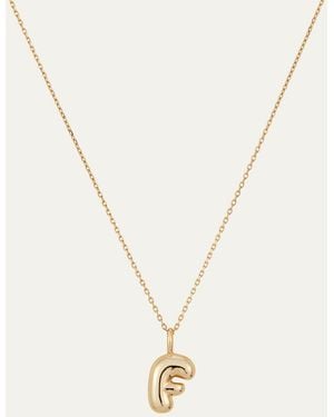 Jenny Bird 14k Gold Bubble Letter Necklace - F - Natural