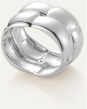Jenny Bird Mega Woven Square Bangle - White