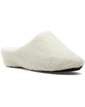 Jacques Levine "Jacques Levine Fuzzy Slipper - White