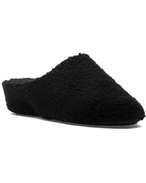 Jacques Levine "Jacques Levine Fuzzy Slipper - Black