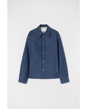 Jil Sander Denim-hemdjacke - Blau