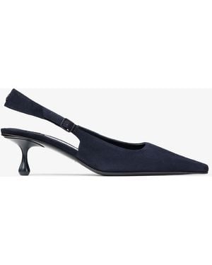 Jimmy Choo Amel 50 Suede Slingback Court Shoes - Blue