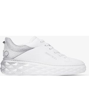 Jimmy Choo Diamond Maxi/F Ii Leather Sneaker - White