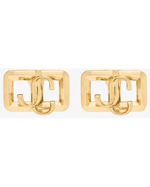 Jimmy Choo Square Jc Earring - Mettallic