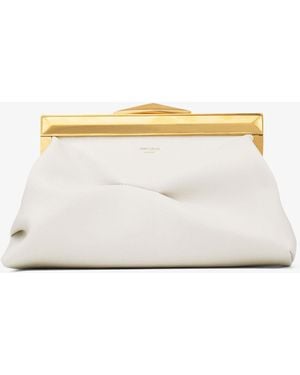 Jimmy Choo Diamond Frame Clutch S - Weiß