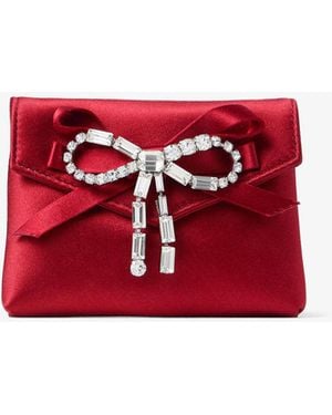 Jimmy Choo Soft Card Holder With Chain - Red