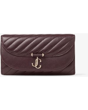 Jimmy Choo Curve Wallet With Chain - Purple
