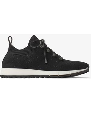 Jimmy Choo Veles Knitted Glitter Sneakers - Black