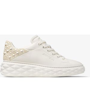 Jimmy Choo Diamond Maxi Low-Top Sneakers - White