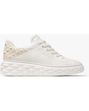 Jimmy Choo Diamond Maxi Low-Top Sneakers - White