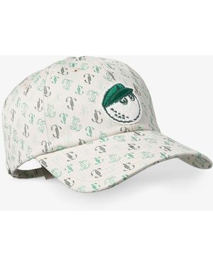Jimmy Choo Malbon 2.0 Monogram Cap - White