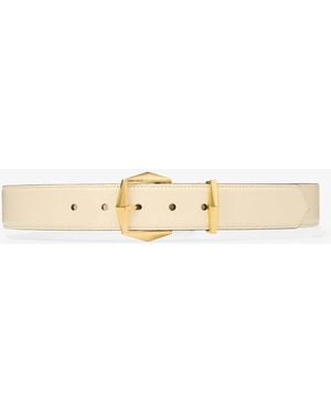 Jimmy Choo Diamond Buckle Belt - Natural