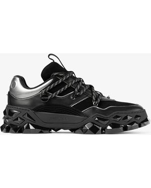 Jimmy Choo Diamond X Leather Trainers - Black