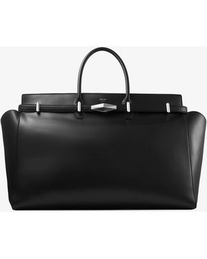 Jimmy Choo Diamond Belted Top Handle L - Schwarz