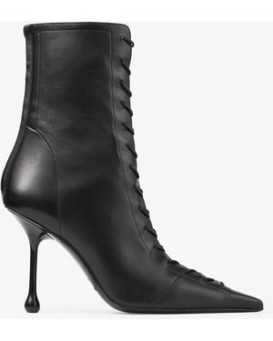 Jimmy Choo Scarlett 95 Leather Boots - Black