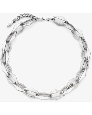 Jimmy Choo Diamond Chain Necklace - Metallic