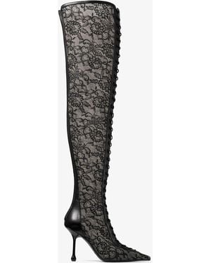 Jimmy Choo Scarlett Over The Knee 95 - Schwarz