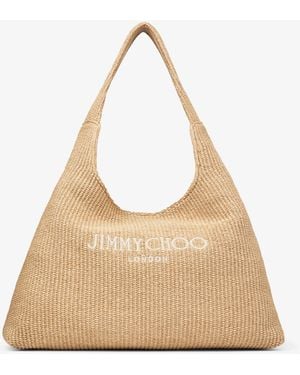 Jimmy Choo Beach Diamond Hobo L - Neutre