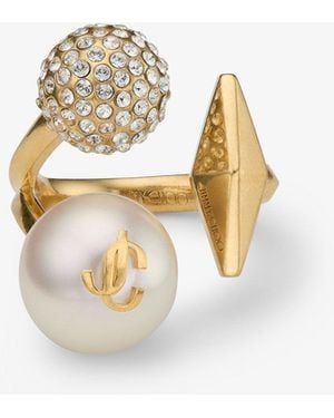 Jimmy Choo Multi Charm Ring - Mettallic