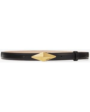 Jimmy Choo Diamond Clasp Belt - Black