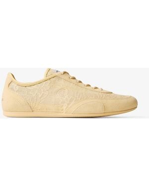 Jimmy Choo Sunny F Suede-Lace Sneakers - Natural
