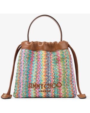 Jimmy Choo Drawstring Pouch Top Handle - Blue