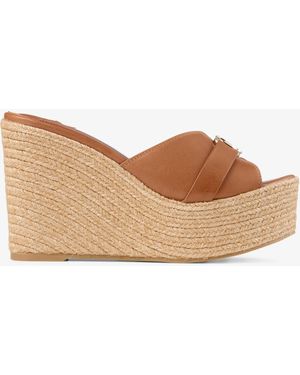 Jimmy Choo Leda Wedge 100 - Braun
