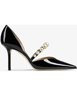 Jimmy Choo Aurelie 85 Patent Pump - Black