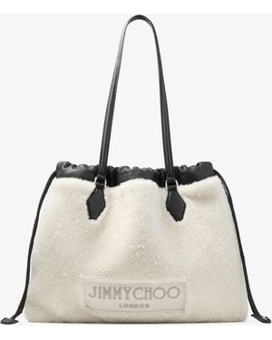 Jimmy Choo Drawstring Tote Medium - Natur