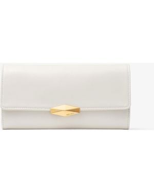 Jimmy Choo Cinch Clutch With Chain Small - White
