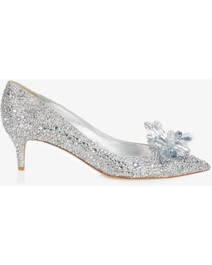 Jimmy Choo Allure Crystal Covered Pointy Toe Court Shoes Crystal 34 - Metallic